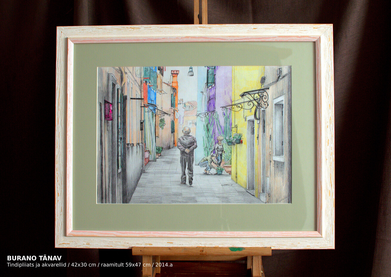 maria müür art burano itaalia joonistus