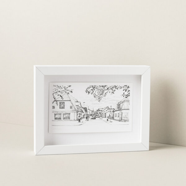 Viljandi: Tartu/Tallinn joonistus mustvalge Maria Müür ART