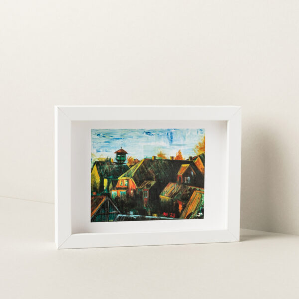 käime katuseid mööda vanalinna katused veetorniga Viljandi kunst