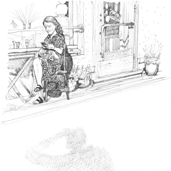 mina loen joonistus mustvalge